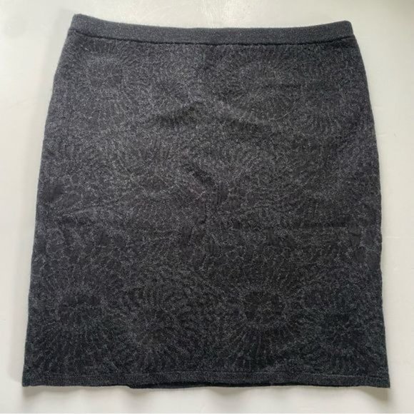 Eileen Fisher Wool Floral Print Knit Pencil Skirt Medium - Picture 7 of 9